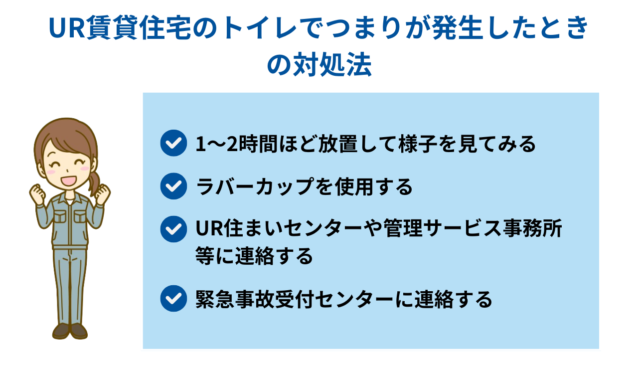 UR賃貸住宅のトイレでつまりが発生したときの対処法