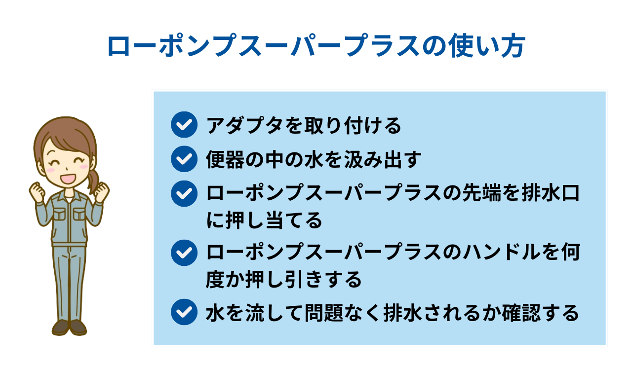 ローポンプスーパープラスの使い方