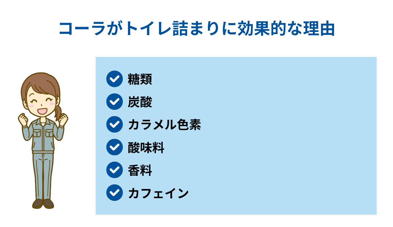 コーラがトイレ詰まりに効果的な理由