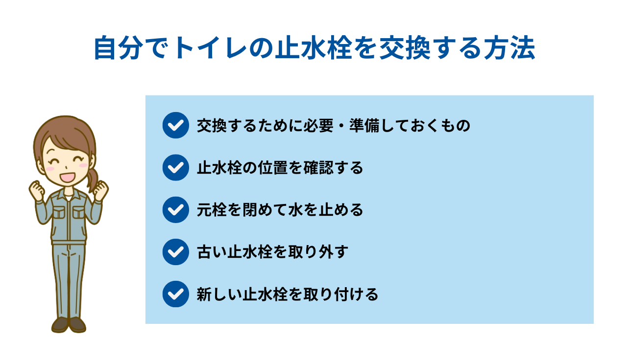 自分でトイレの止水栓を交換する方法